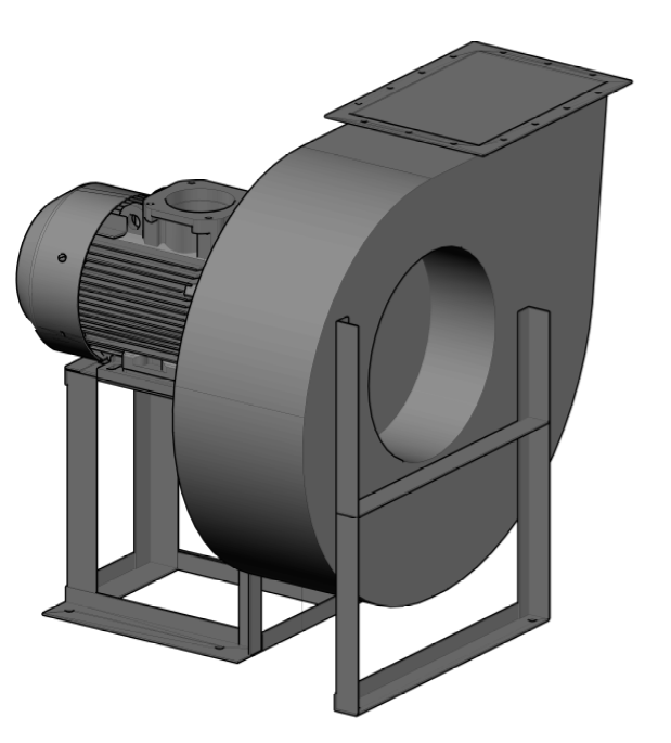 3D модель Центробежный вентилятор крыльчатка 630 мм