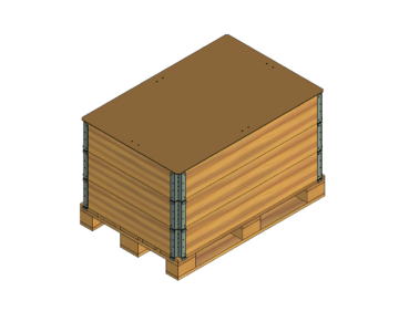 3D модель Ящик деревянный для транспортировки грузов 1200*800*748