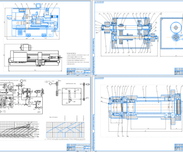 Чертеж Проектирование токарного станка с ЧПУ 16К20Ф3