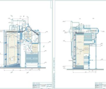 Чертеж Тепловой поверочный расчет котла Е-25-14 ГМ