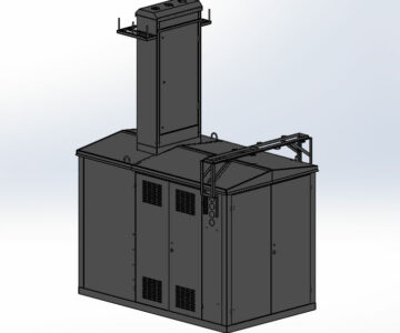 3D модель КТПну из оцинкованной стали