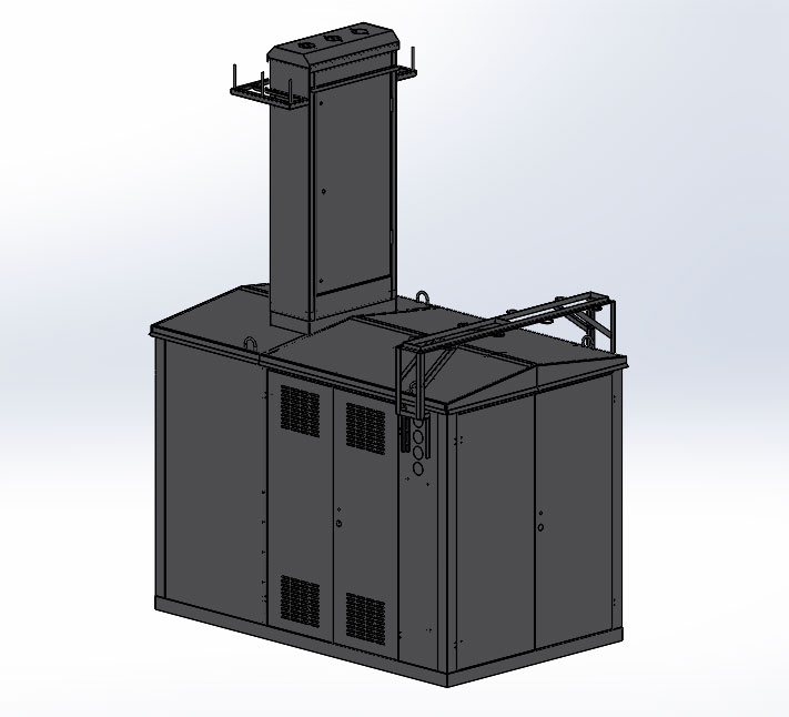 3D модель КТПну из оцинкованной стали