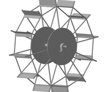 3D модель Микро ГЭС "Колесо обозрения"