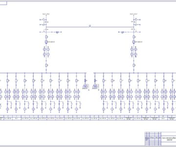 Чертеж Схема электроснабжения насосной