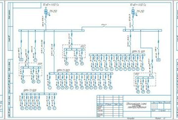 Чертеж Расчет системы электроснабжения цеха