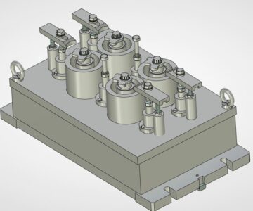 3D модель Четырехместное приспособление для фрезерования