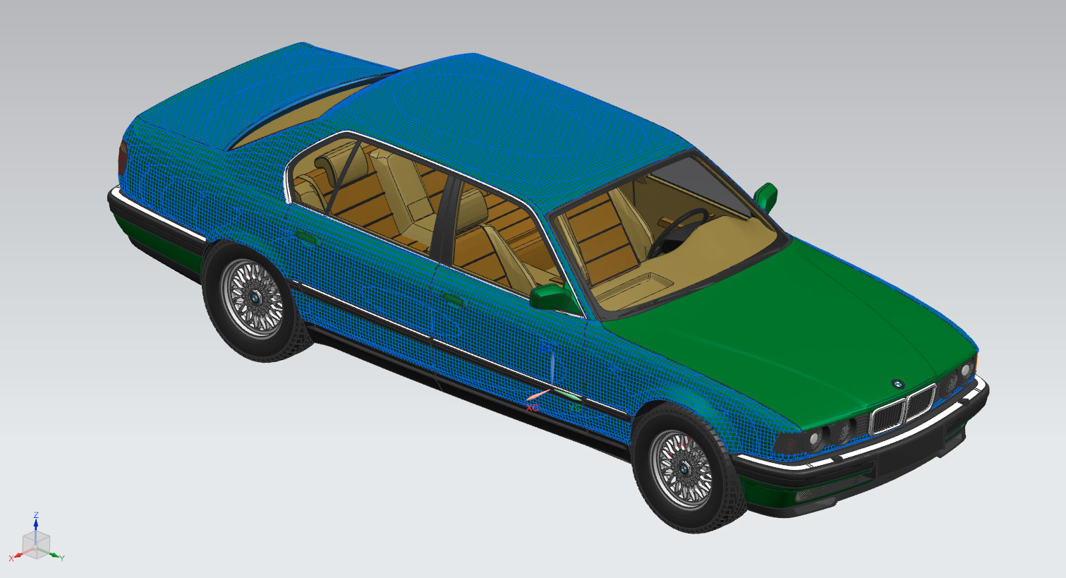 3D модель 3D модель BMW 7 1991г