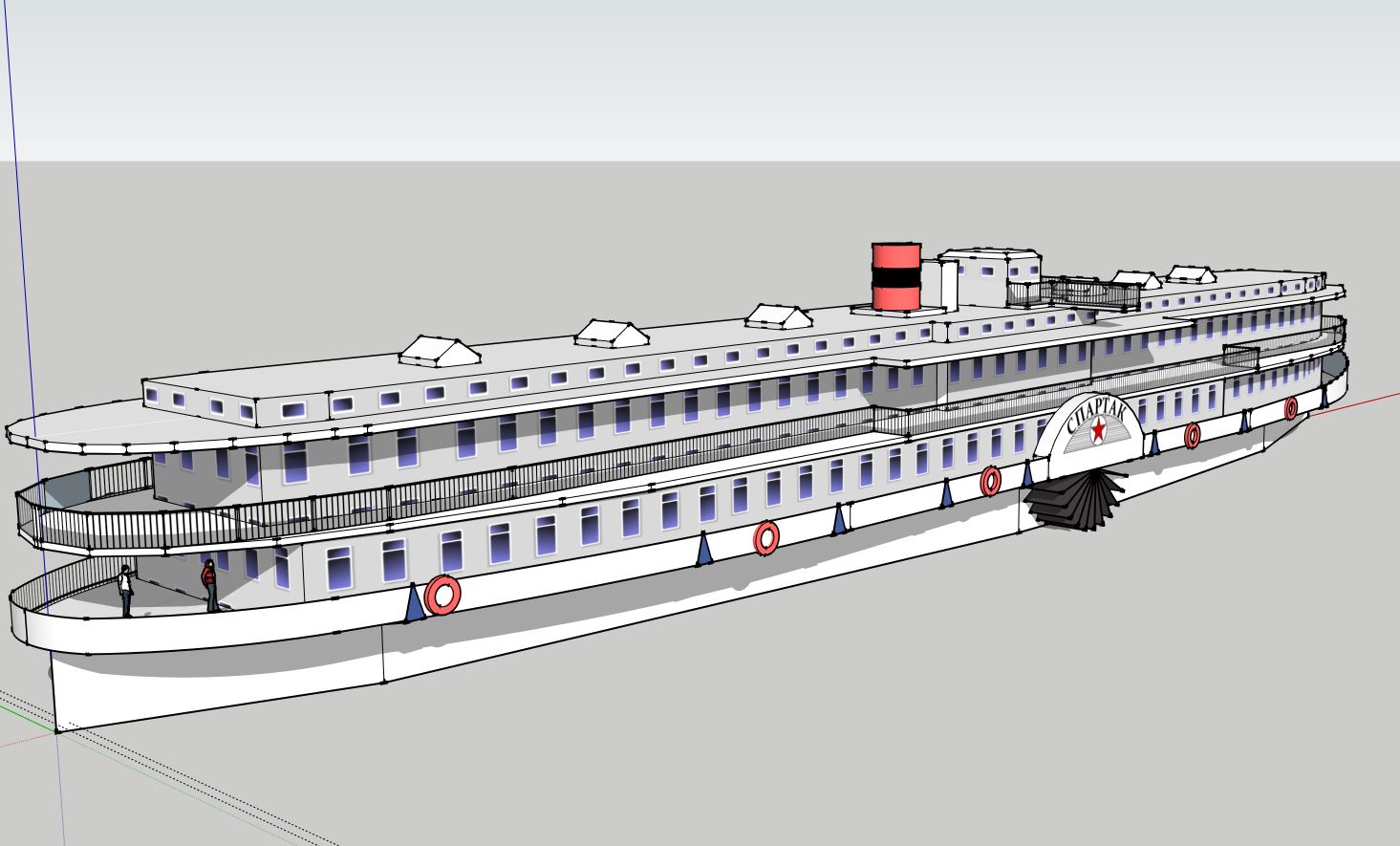 3D модель Теплоход Спартак