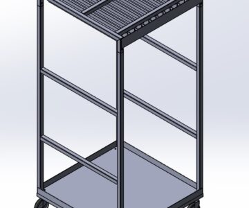 3D модель Стеллаж передвижной для РВД 1000х1000х2300 мм