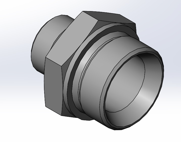 3D модель Гидравлические фитинги Male BSP