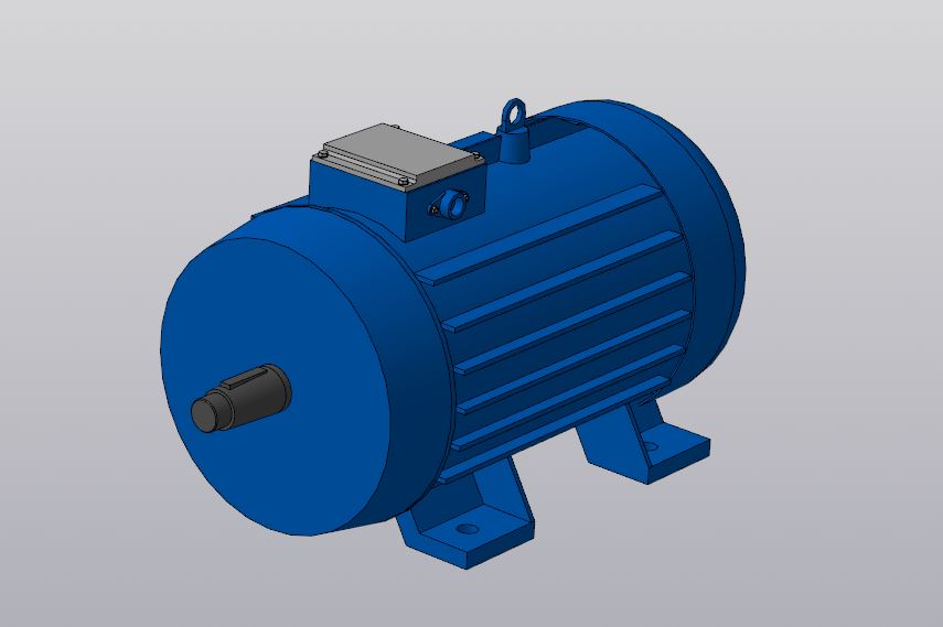 3D модель Габаритная модель электродвигателя MTH 613-6 (аналог MTH 280L6) в исполнении IM1003