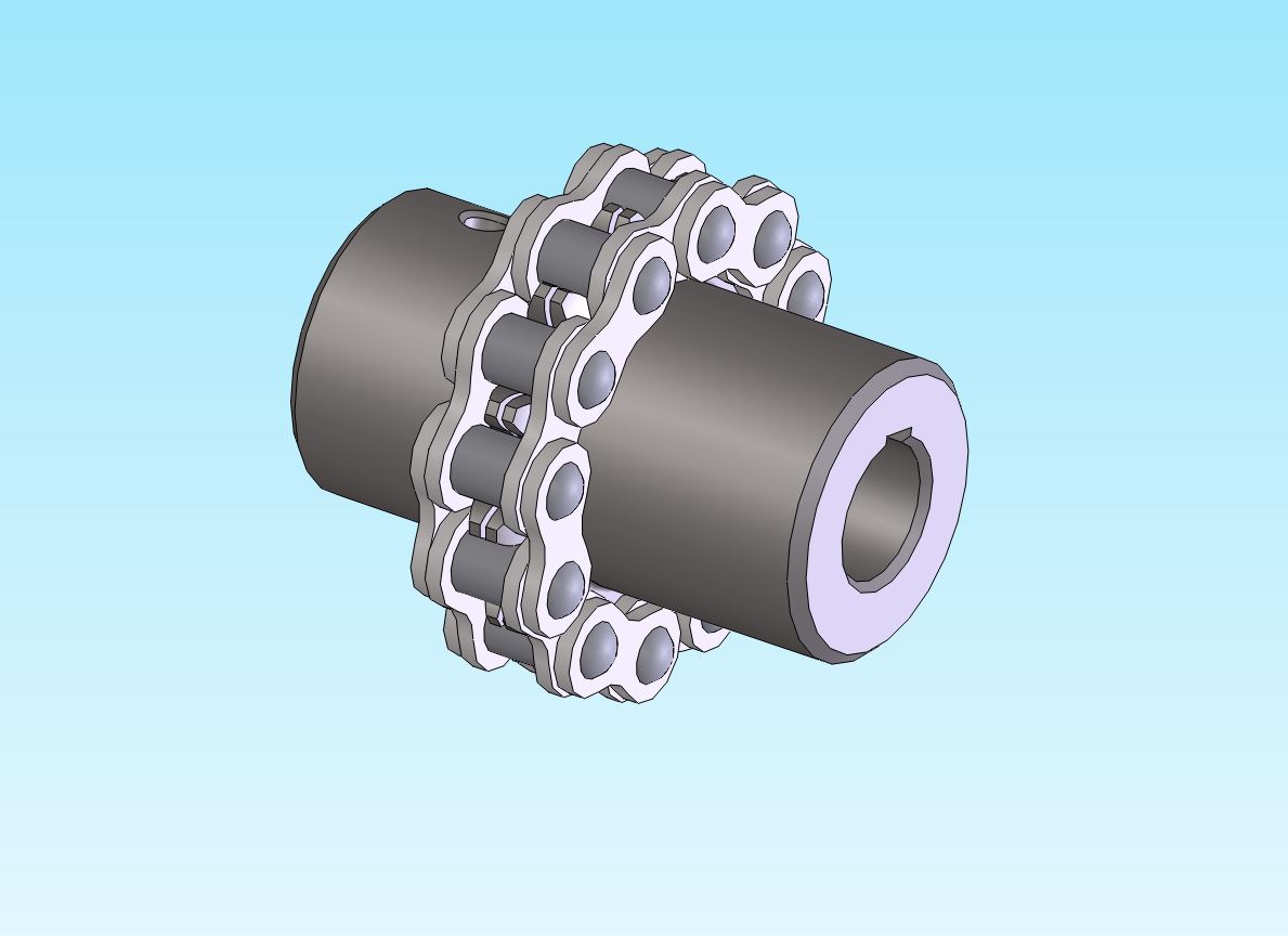 3D модель Цепная муфта ПР-25,4 Число зубьев 12