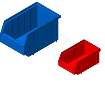 3D модель Ящики пластиковые