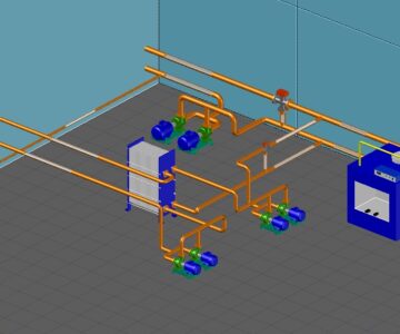 3D модель 3D модель котельной малой мощности, с двумя котлами наполного типа.