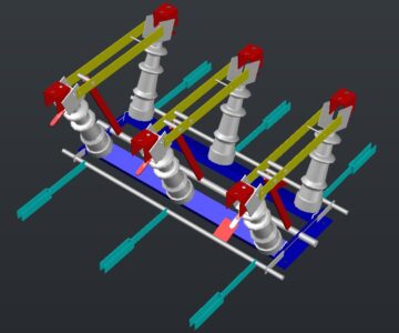 3D модель Разъединитель РРЗ-2-35-1000