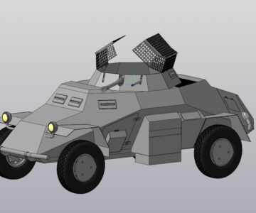 3D модель Sd.kfz. 222 бронеавтомобиль 1930г