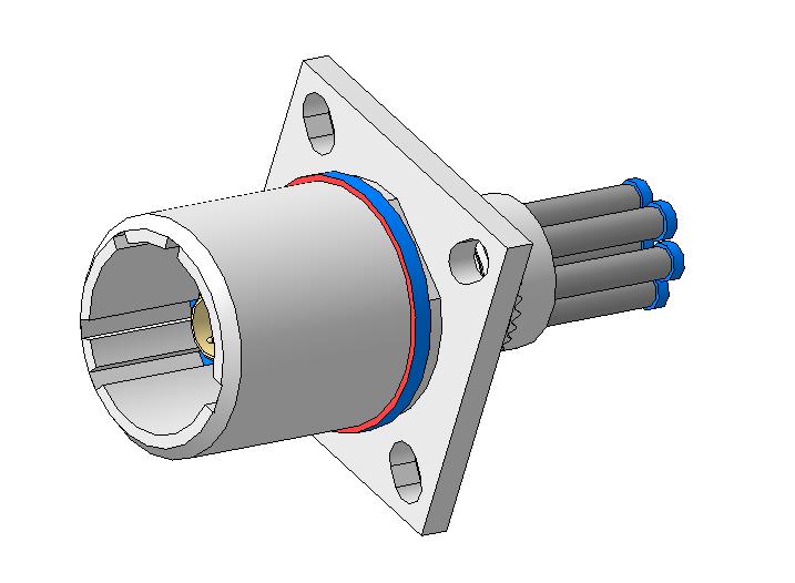 3D модель Вилка радиочастотного соеденителя СКЦ102-1_11ВО11-NFП