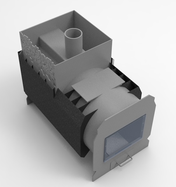 3D модель Печь для бани на дровах