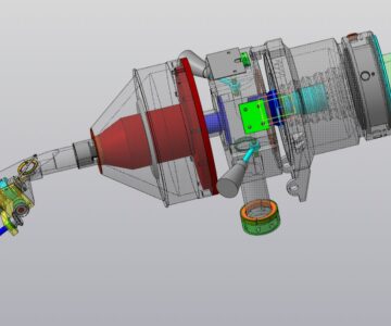 3D модель Фрагмент рентгеновского микроскопа с постоянной откачкой