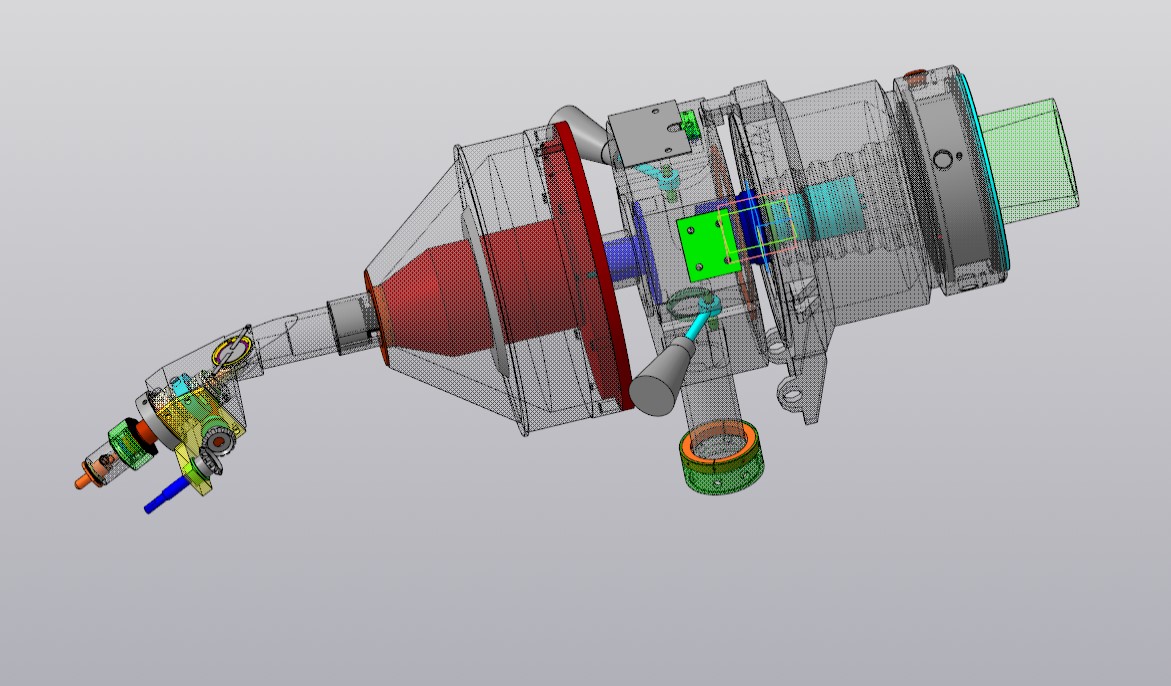 3D модель Фрагмент рентгеновского микроскопа с постоянной откачкой