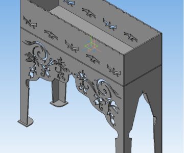 3D модель Мангал для плазменной резки из сварных элементов