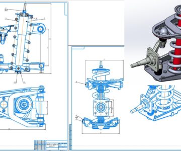 3D модель Передняя независимая подвеска ВАЗ 2101