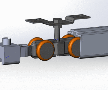 3D модель Система раздвижных дверей Ducasse DN80