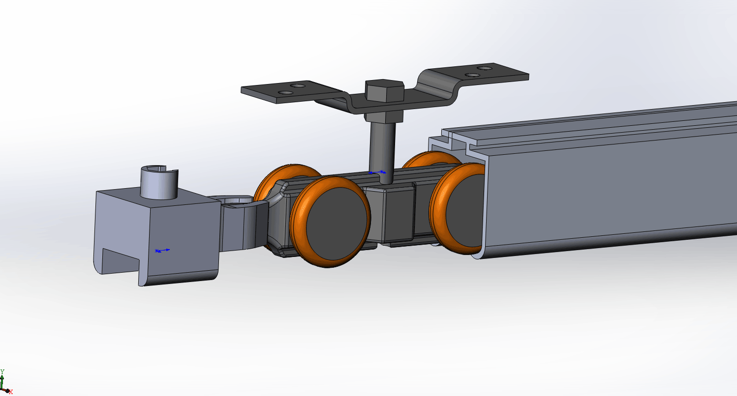 3D модель Система раздвижных дверей Ducasse DN80