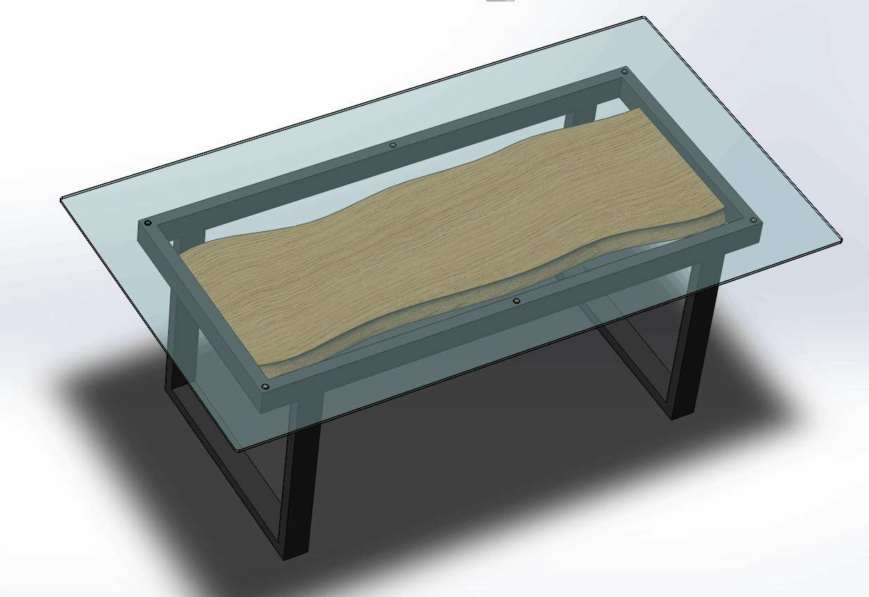 3D модель Стол из деревянного слэба