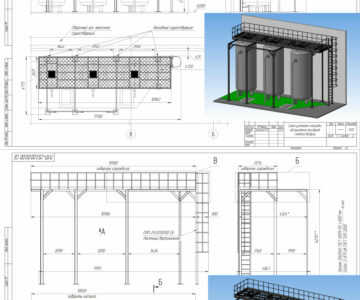 3D модель Площадка обслуживания ресиверов сжатого воздуха