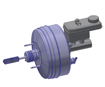 3D модель Вакуумный усилитель Газель NEXT+ Главный тормозной цилиндр