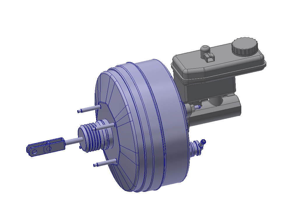 3D модель Вакуумный усилитель Газель NEXT+ Главный тормозной цилиндр
