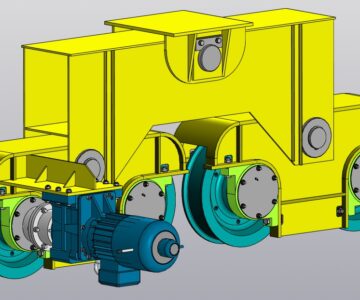 3D модель Механизм передвижения крана козлового монтажного г/п 200 т.