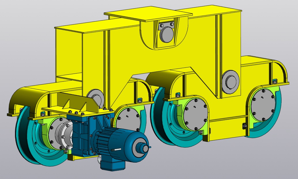 3D модель Механизм передвижения крана козлового монтажного г/п 200 т.