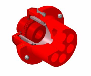 3D модель Муфта зубчатая со шкивом тормозным диаметром 200 мм