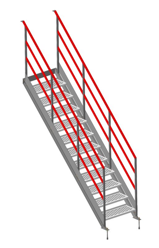 3D модель Лестничный марш 800х2550х45°
