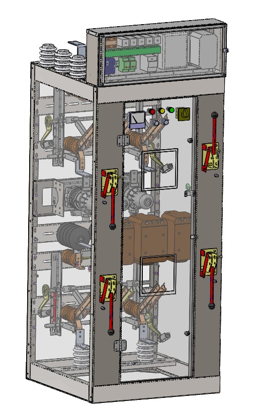 3D модель Ячейка КСО-393М с BB/TEL и РС80МР