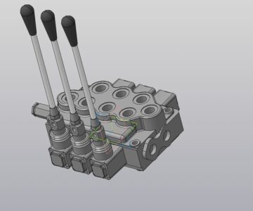 3D модель Моноблочный распределитель Walvoil SD5