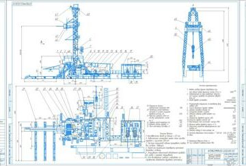 Чертеж Выбор, монтаж и расчеты бурового оборудования