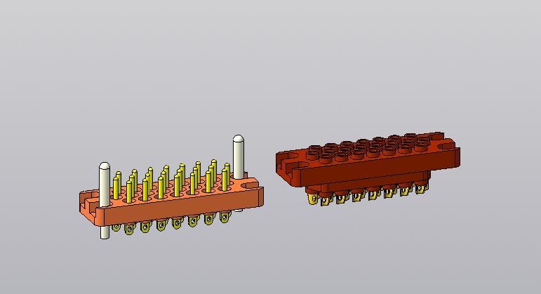 3D модель Разъём РП10-22 вилка и розетка