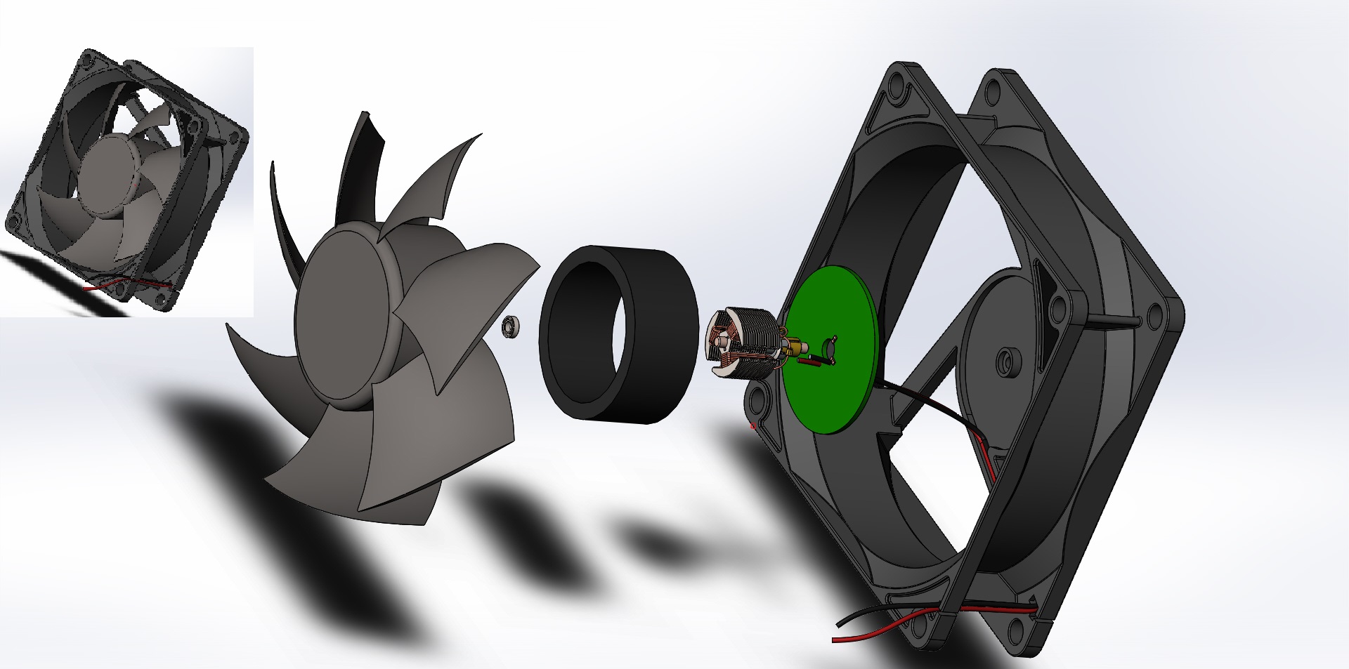 3D модель Компьютерный вентилятор 80x80x25