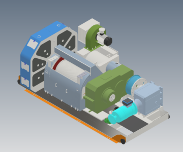 3D модель Лебедка буровая JC40. Габаритная модель