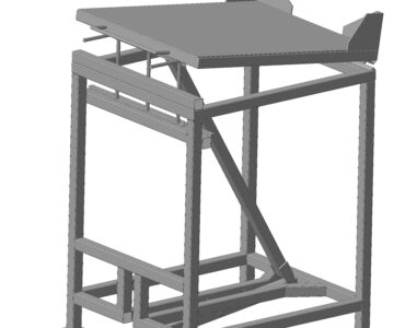 3D модель Механический опрокидыватель еврокубов