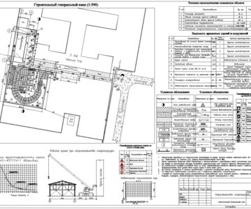 Чертеж ПОС на строительство спортгородка