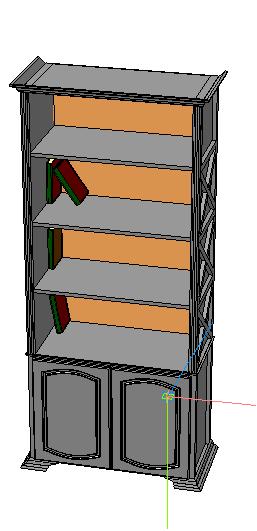 3D модель Книжный шкаф