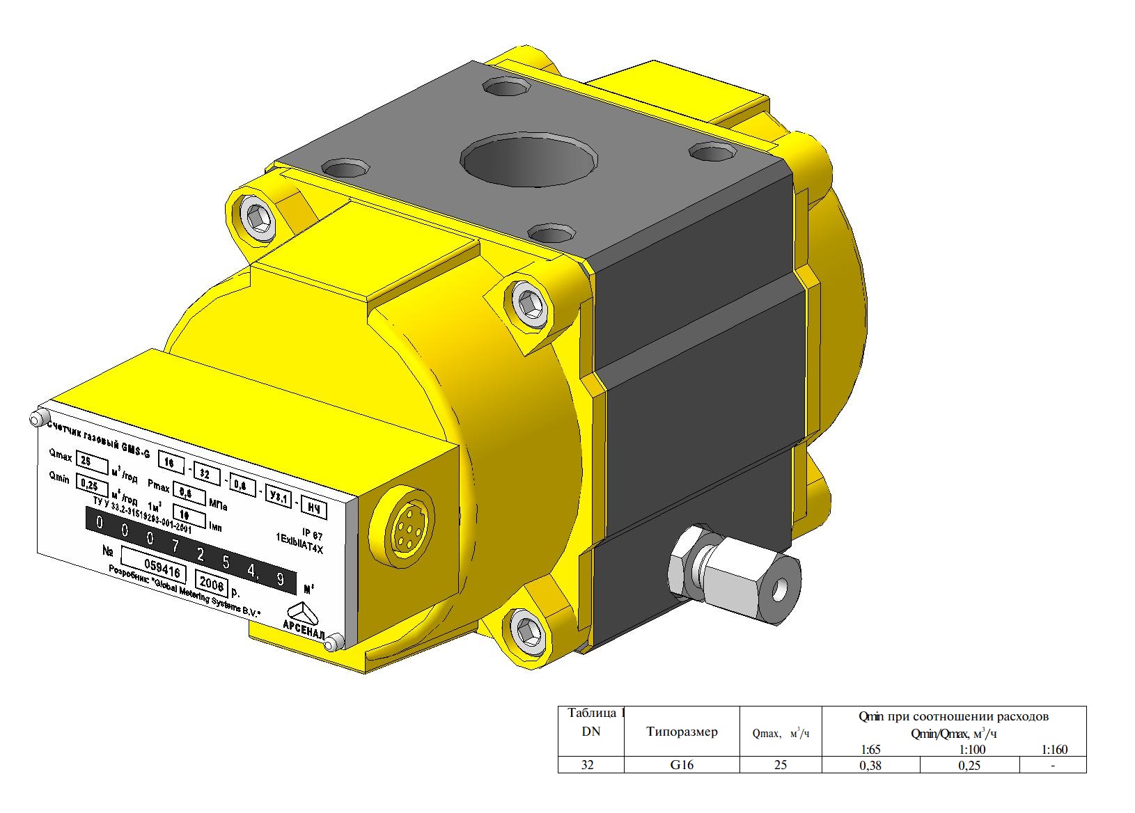 3D модель Счетчик газовый GMS-G16-32-0.6-У3.1-НЧ