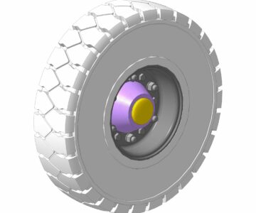 3D модель Шина Marcher 6.50-10 со ступицей