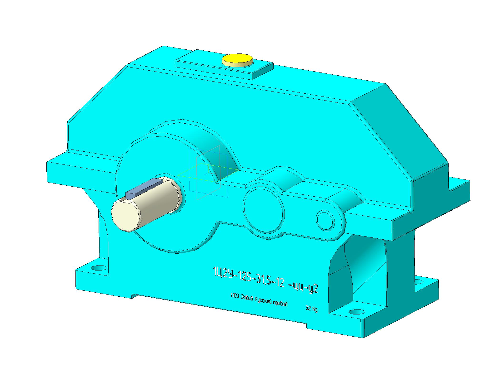 3D модель Редуктор 1Ц2У-125-31,5-12 -цц-у2