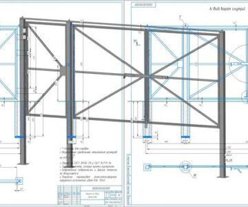 3D модель Ворота с калиткой 4800х2150 мм