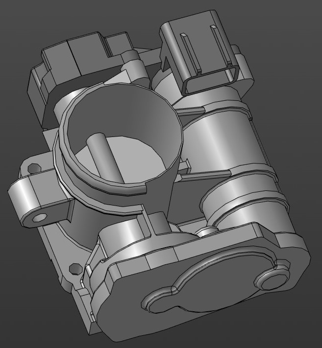 3D модель Дроссель электронный ВАЗ 21116